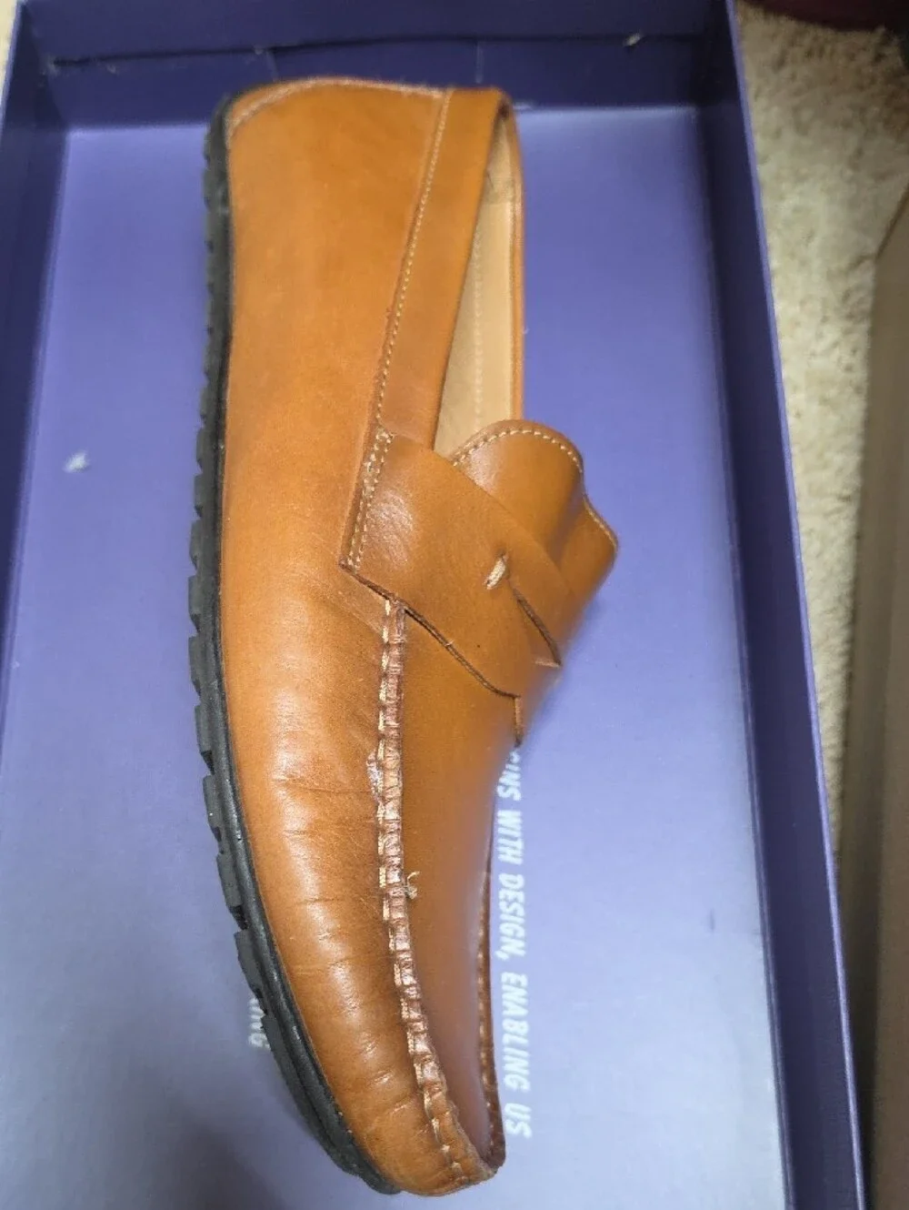 Mario Penny Loafers — Tan Slip-On Dress Loafers